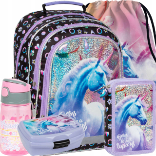 Školský batoh Grade 1-3 pre dievčatá Unicorn 15 Derform